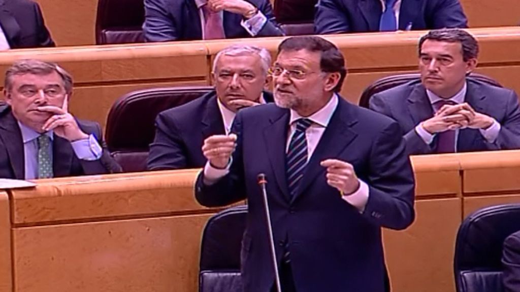 Rajoy reconoce en el Senado los problemas de liquidez de España