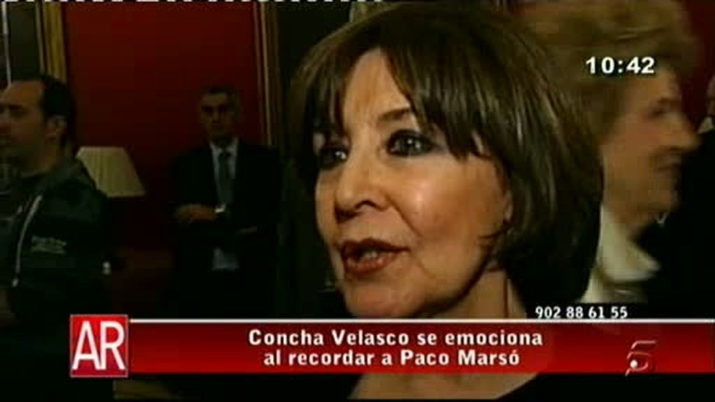 Concha Velasco, emocionada