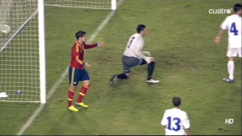 Gol anulado a Morata por empujar al defensa
