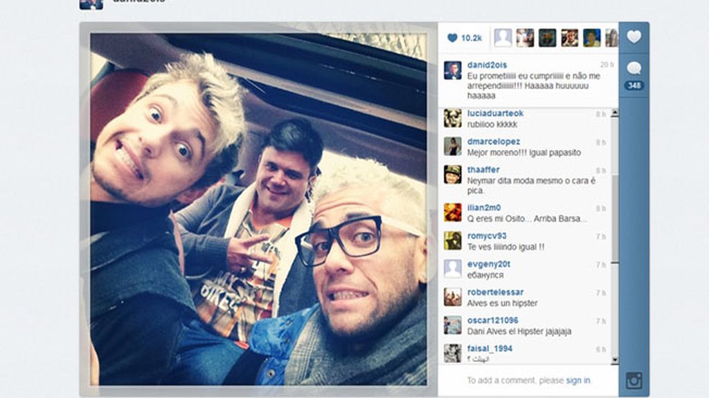 Nuevo peinado de Dani Alves