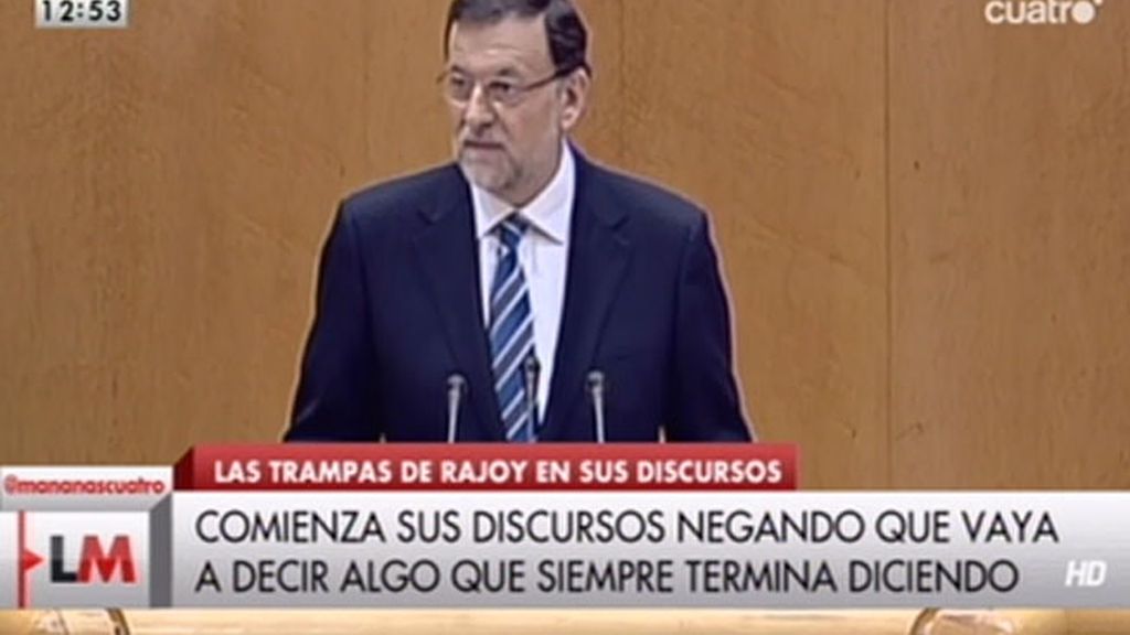 Las trampas de Rajoy en sus discursos