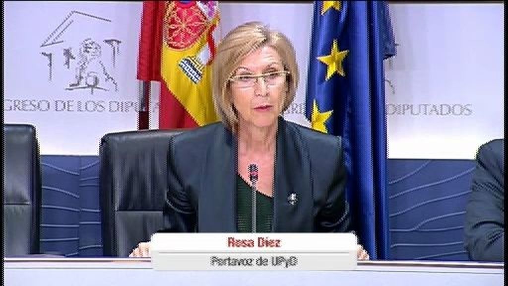 Rosa Díez dice que el PP está utilizando a UPyD como "coartada"