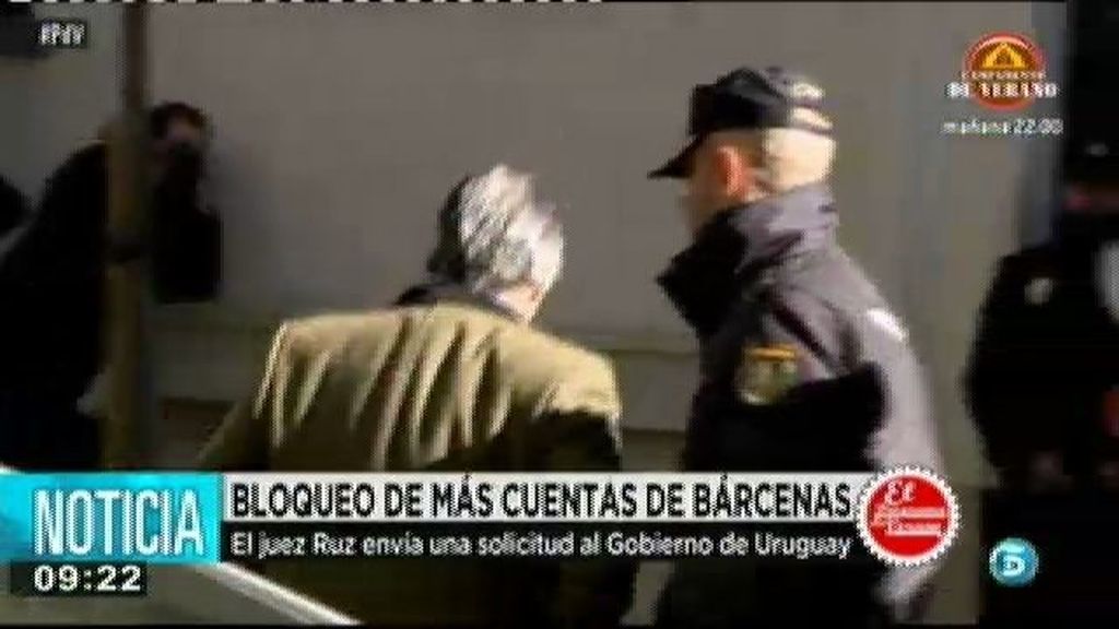 El juez Ruz solicita el bloqueo de cuentas de Bárcenas en Uruguay El juez Ruz solicita el bloqueo de cuentas de Bárcenas en Uruguay