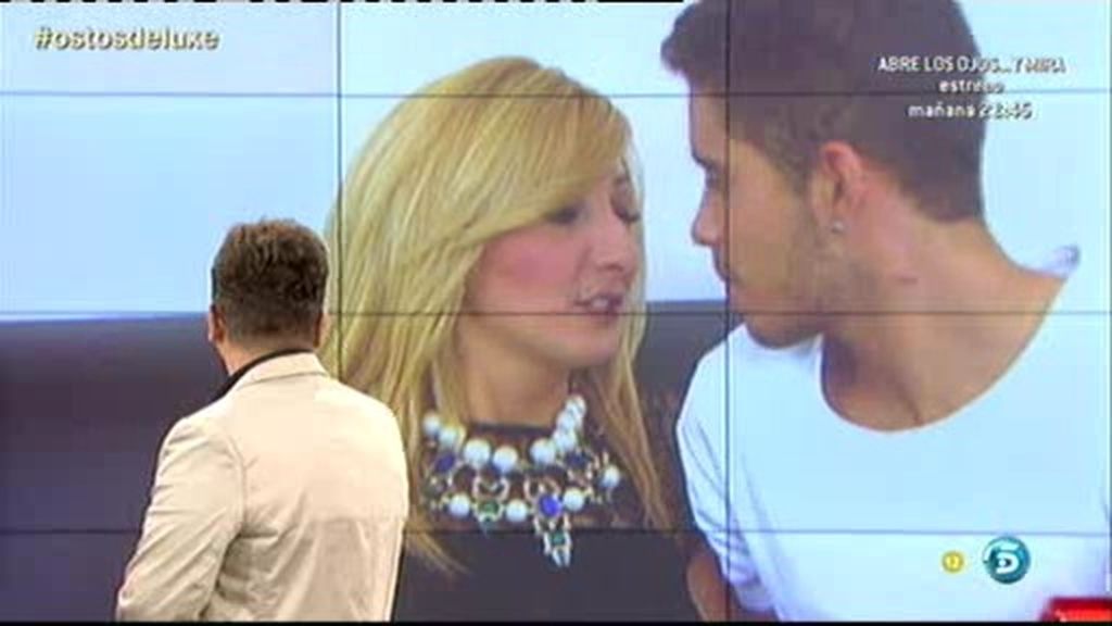 El beso de José Fernando y su novia ante las cámaras del Deluxe