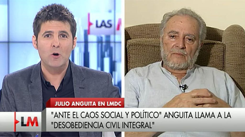 Julio Anguita: "Planteo que llegará un momento en el que haya que ir a la desobediencia civil"