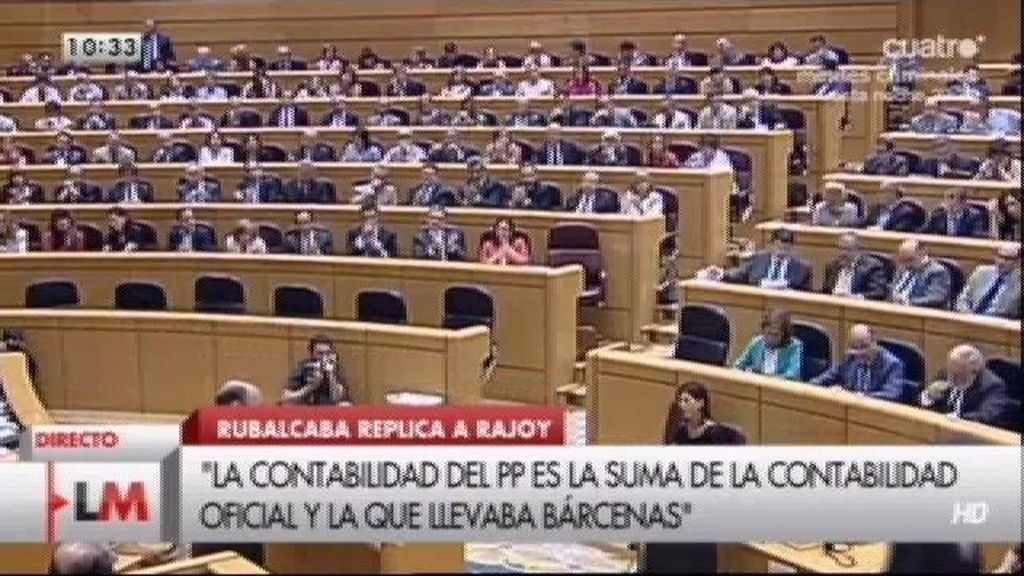 Rubalcaba a Rajoy: "Sus sms con Bárcenas son los mensajes de un socio a otro"