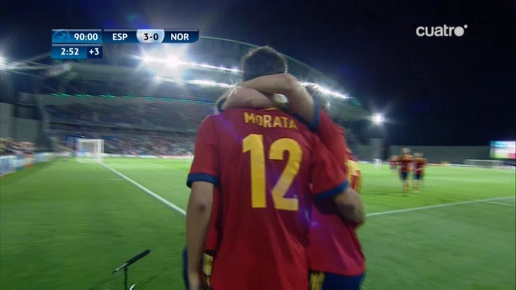 Gol: España 3 - 0 Noruega (min.93)