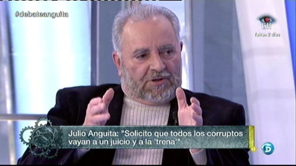Julio Anguita: "No quisiera ver a Esperanza Aguirre de presidenta del Gobierno"