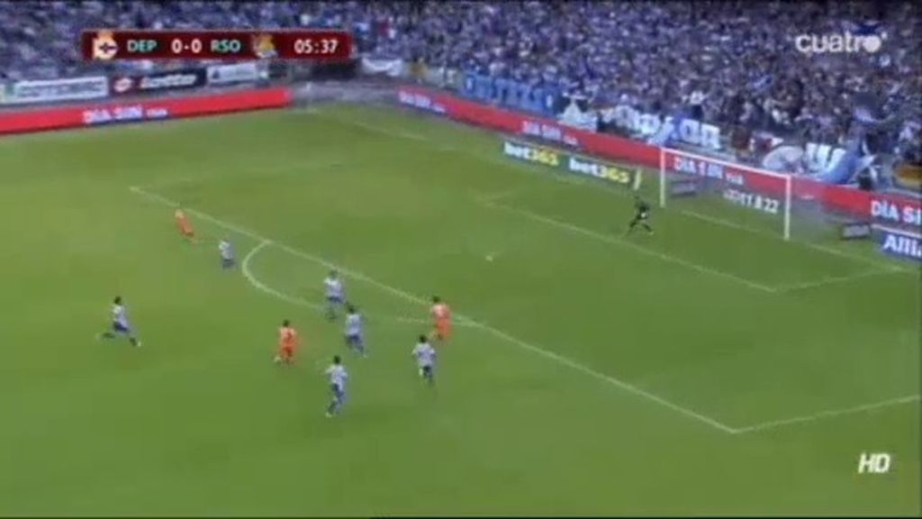 Jugada de Carlos Vela que para Aranzubía