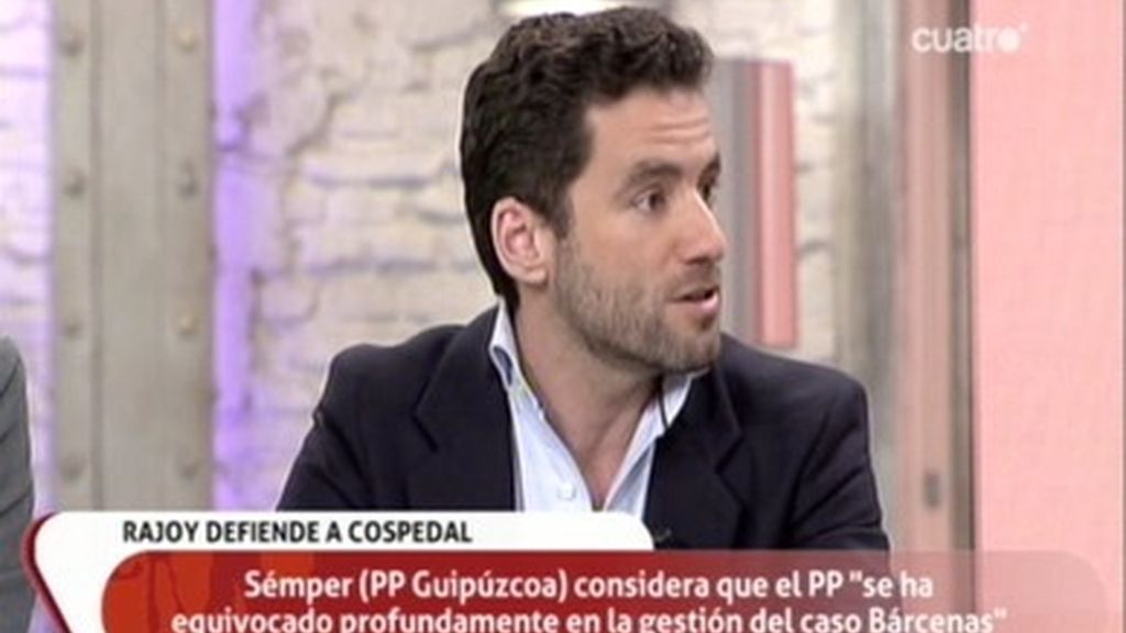 Borja Sémper: “A los políticos que no pisamos moqueta nos cabrea mucho lo de Bárcenas”