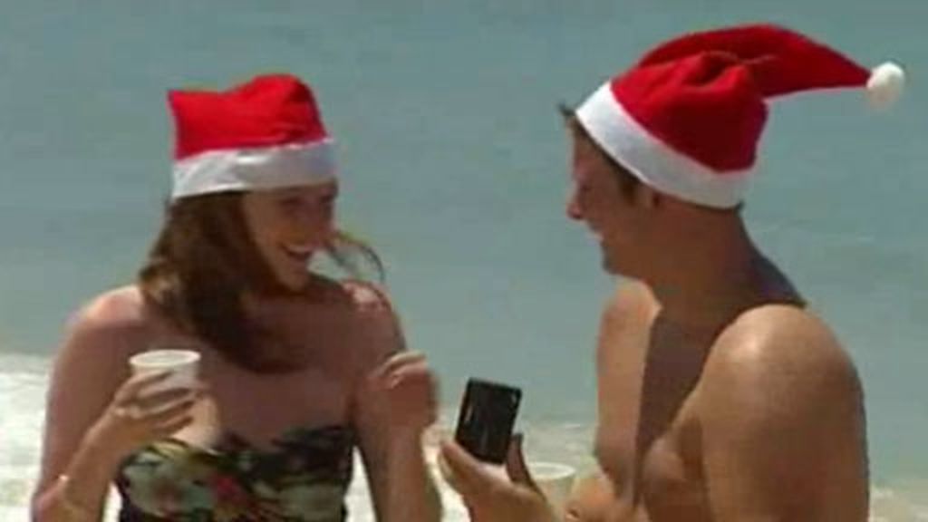 Bikinis y gorros de Papá Noel en Australia