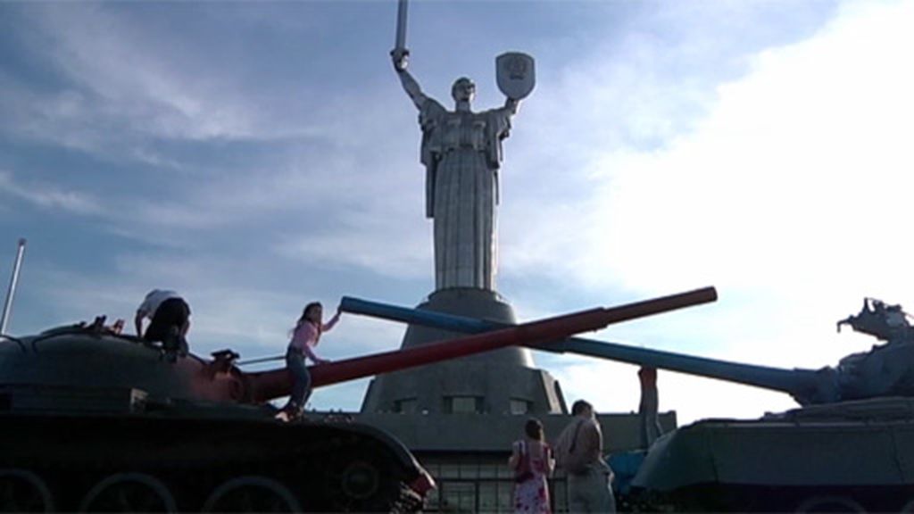 Un monumento recuerda la victoria de las tropas rusas frente a Alemania
