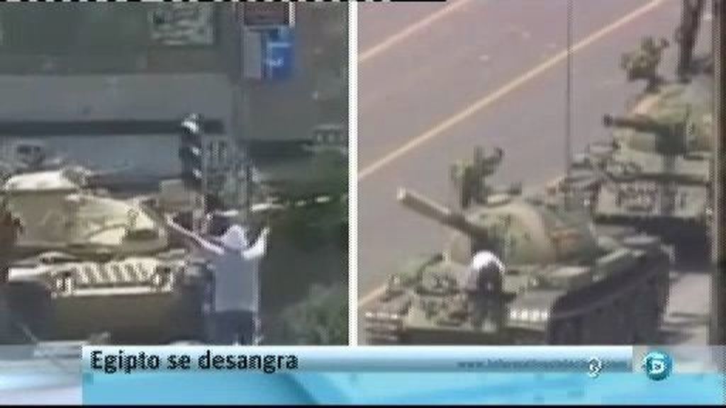 'El hombre del tanque', en Egipto