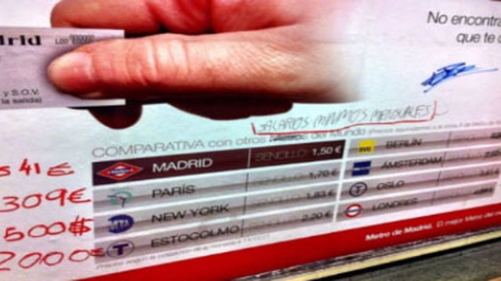 Dejan en evidencia la 'engañosa' campaña publicitaria del metro de Madrid
