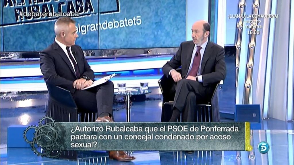 Rubalcaba: "Sostengo que sí ha habido financiación irregular en el PP"