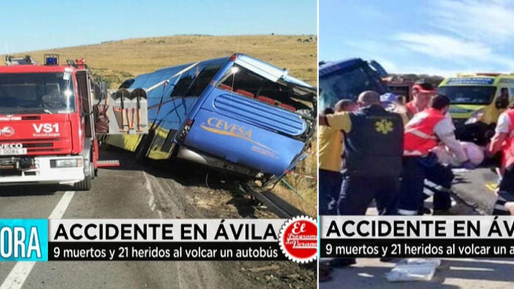 Cinco pasajeros del autobús accidentado en Ávila, en estado muy grave