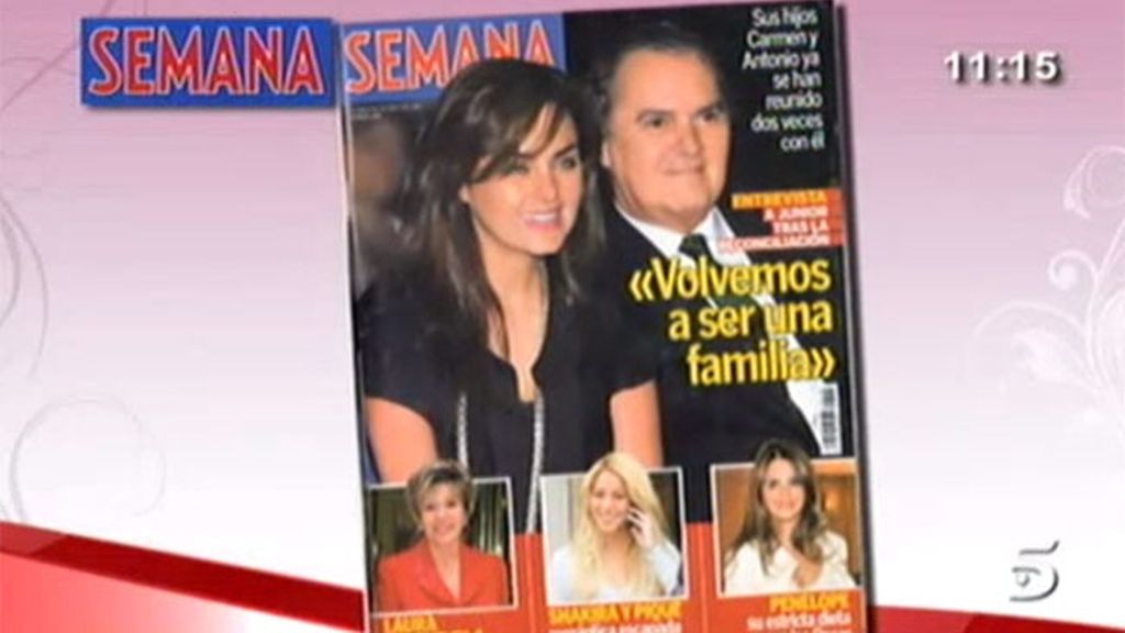 Junior y sus hijos, unidos