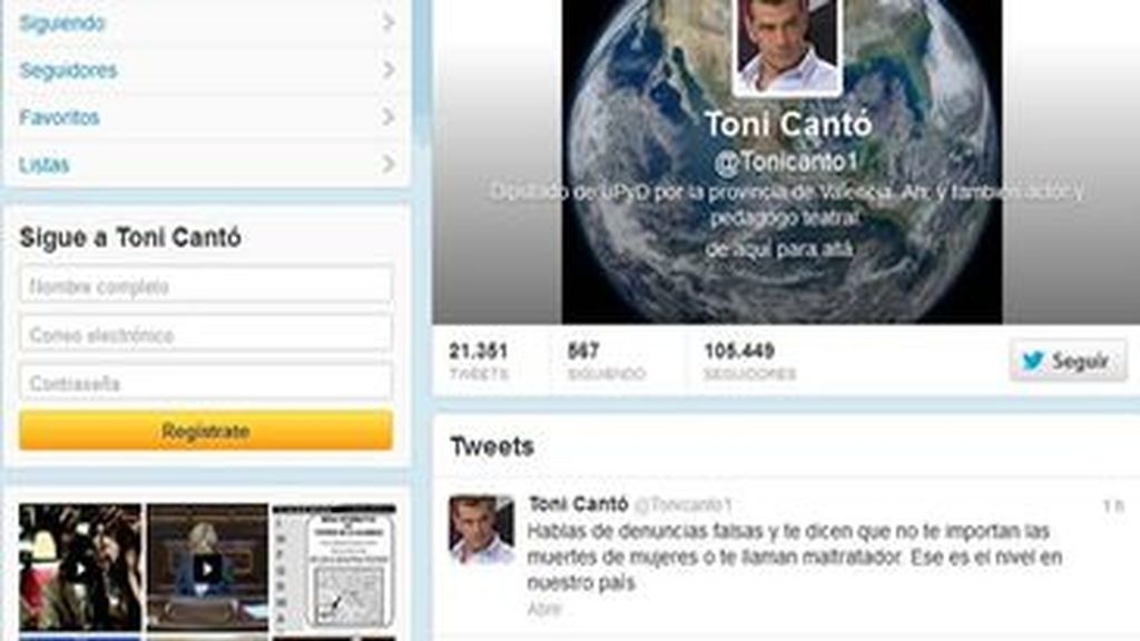 Toni Cantó reconoce haberse "equivocado" con sus declaraciones sobre violencia de género