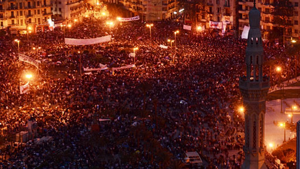Masiva protesta en El Cairo