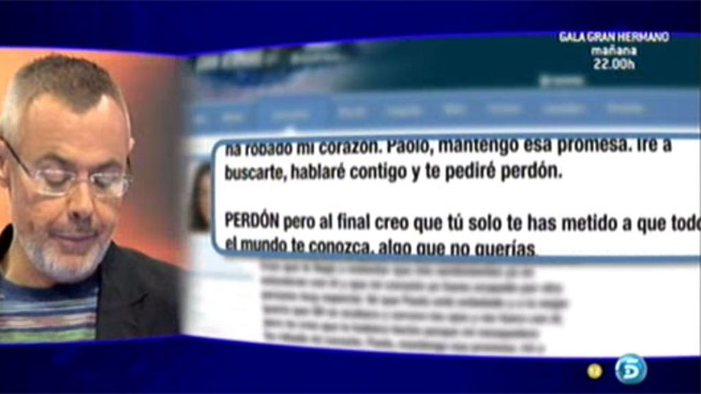 Noemí, a Paolo: "Creo que tú solo te has metido a que todo el mundo te conozca"