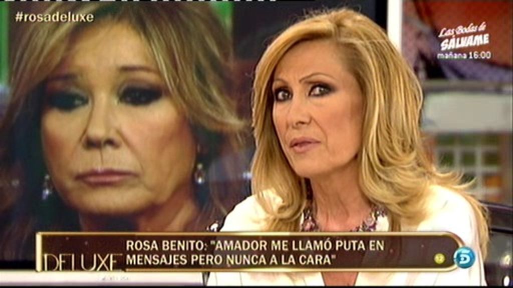 Rosa Benito: "Amador me ha dicho que soy una hija de puta"