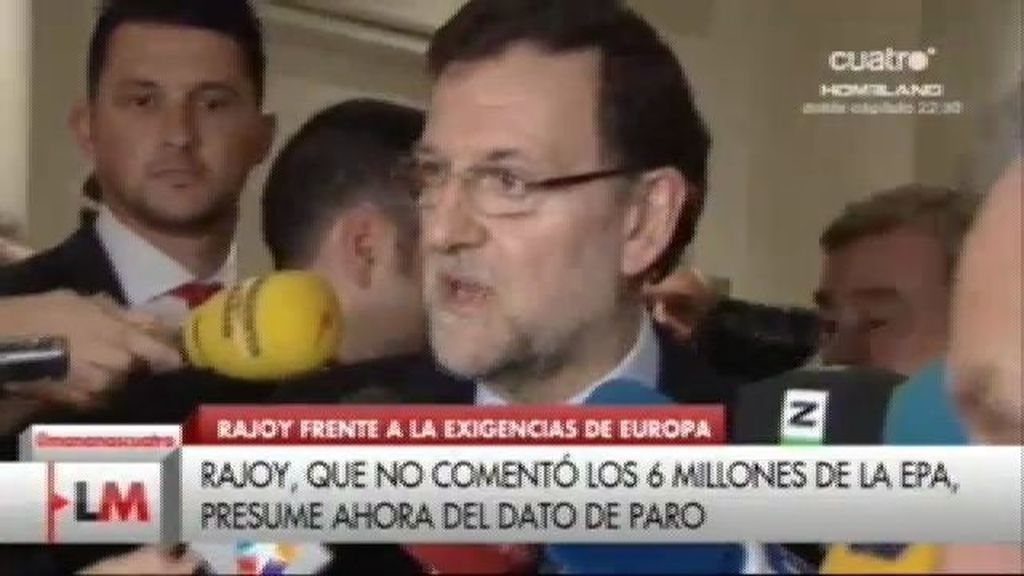 Rajoy: presume cuando baja el paro y se esconde cuando sube