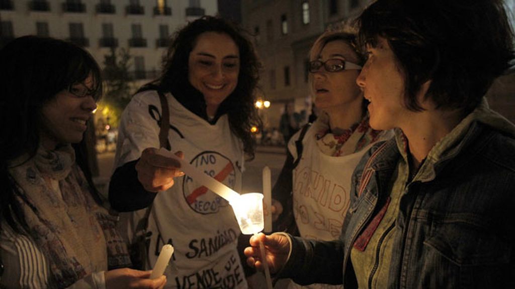 Vigilia en Madrid de los trabajadores de sanidad