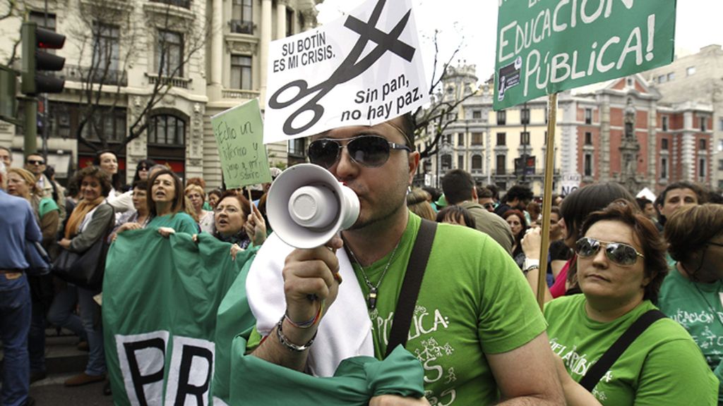 Gran manifestación contra la reforma educativa del Gobierno en Madrid