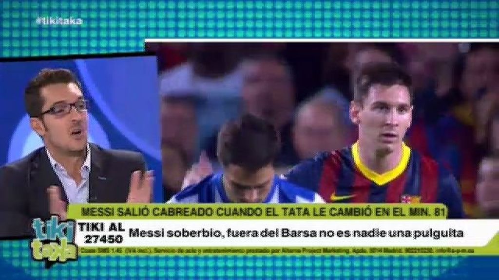 Látigo Serrano, sobre el enfado de Messi: "Este tipo de cosas son de niñato"