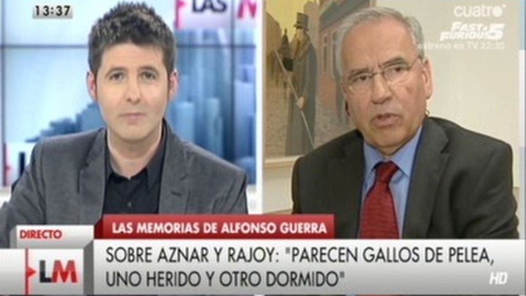 Alfonso Guerra: "Rajoy no ha entendido bien el problema del paro”