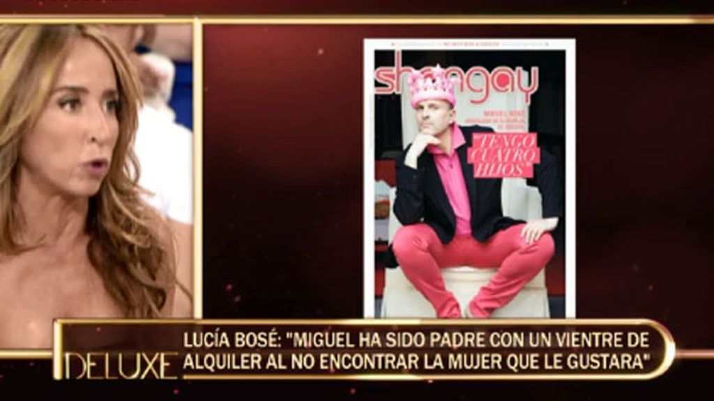 Lucía Bosé: "Miguel tiene reconocida la paternidad de sus cuatro hijos"