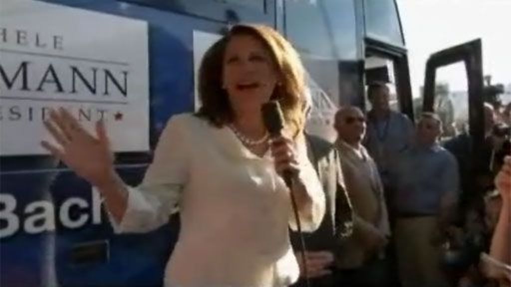 Bachmann vence en la consulta informal de Iowa. Video: ATLAS