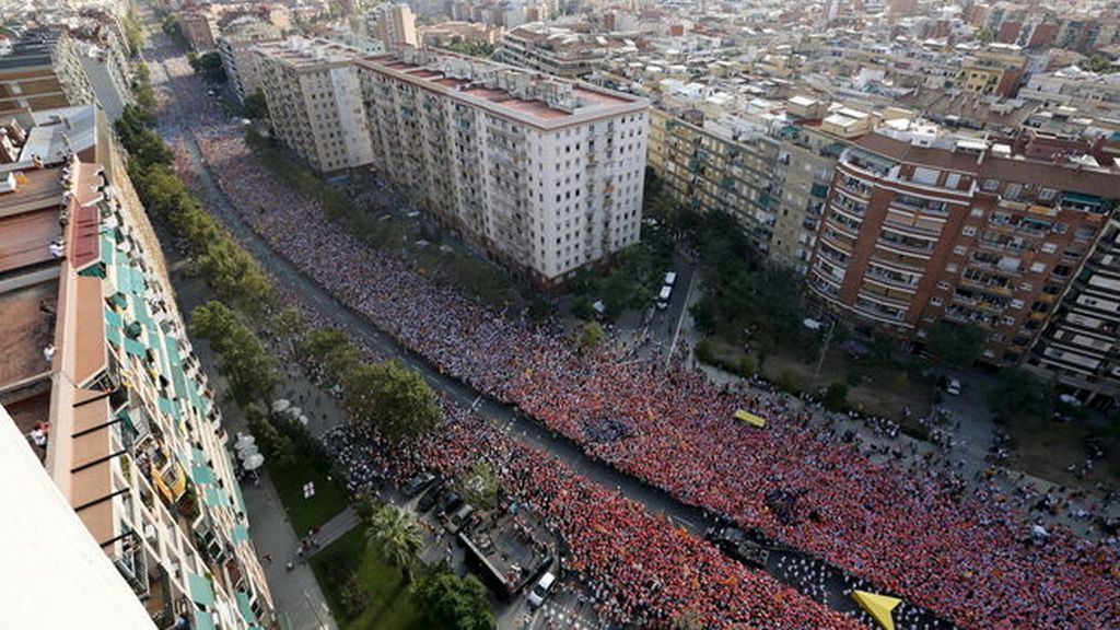 Multitudinaria manifestación de la Diada en Barcelona