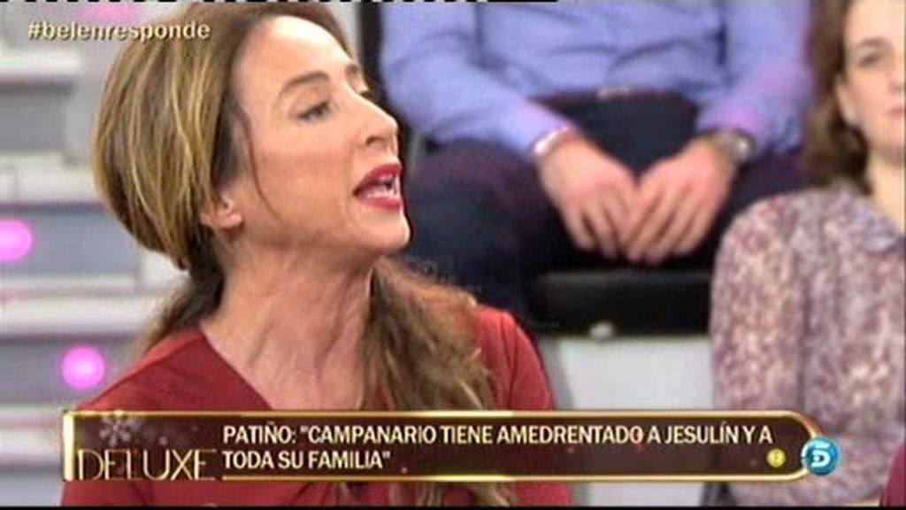 María Patiño: "Campanario tiene amedrentado a Jesulín y a su familia"