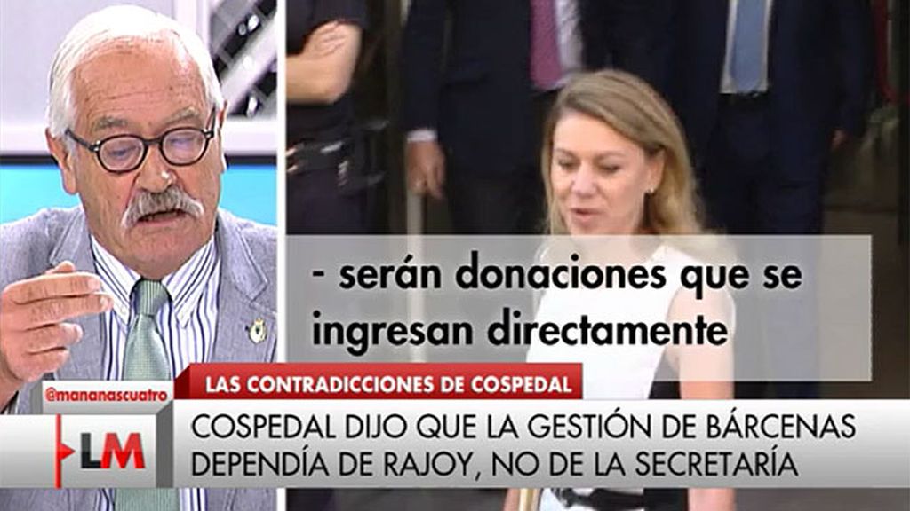 Benítez de Lugo: "Se ve claro que Cospedal se quiere quitar el muerto de encima"