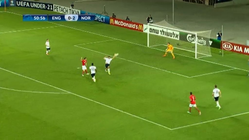 Gol: Inglaterra 0-3 Noruega (min.52)