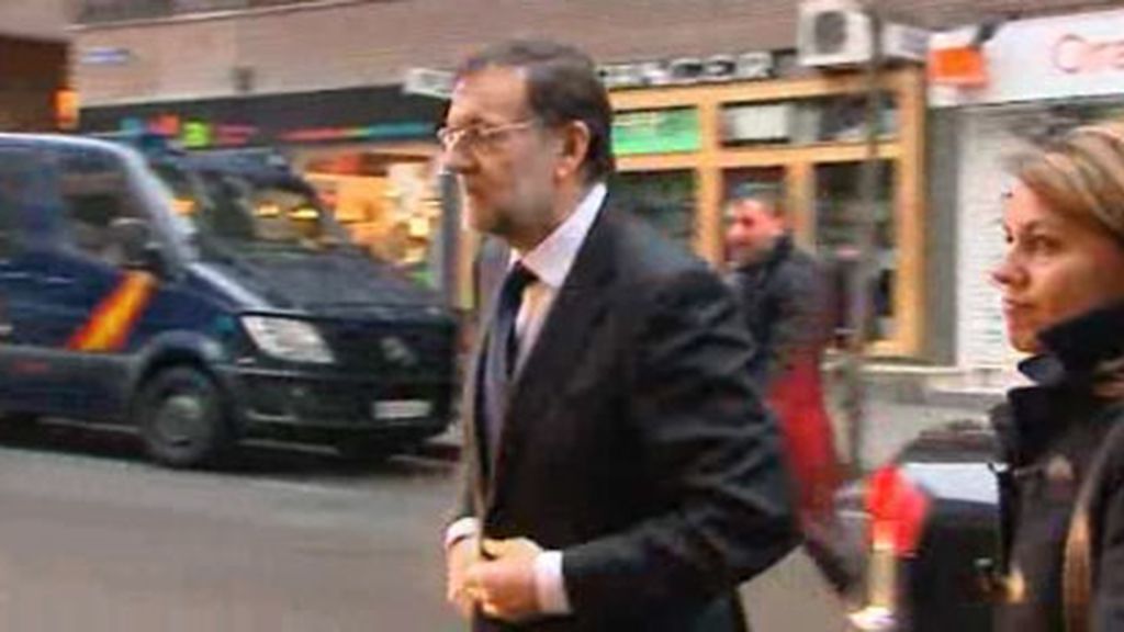 Mariano Rajoy visita la capilla ardiente de Fraga