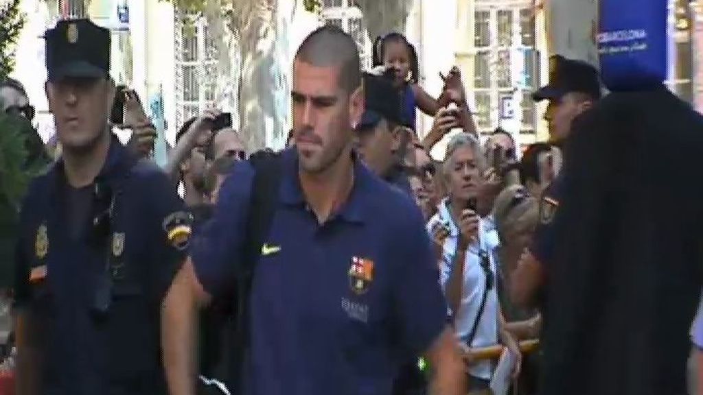 Euforia en Valencia con la llegada del Barça