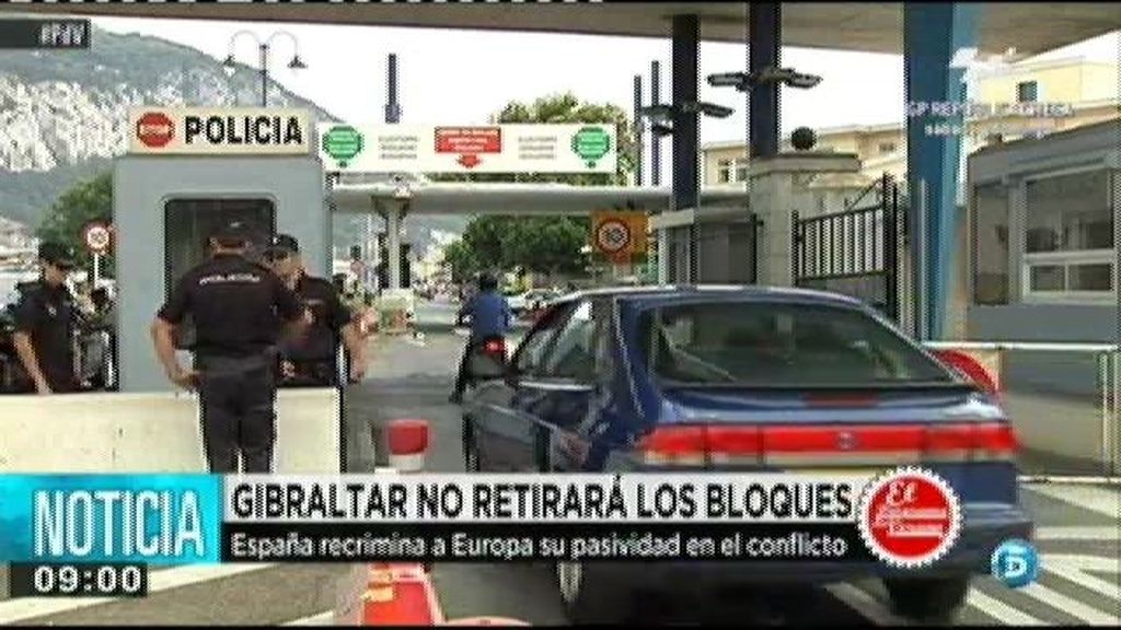 Gibraltar no retirará los bloques de hormigón