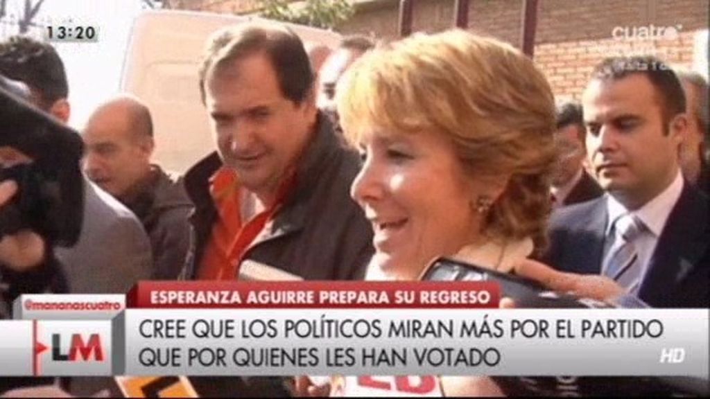Esperanza Aguirre pide ahora listas abiertas