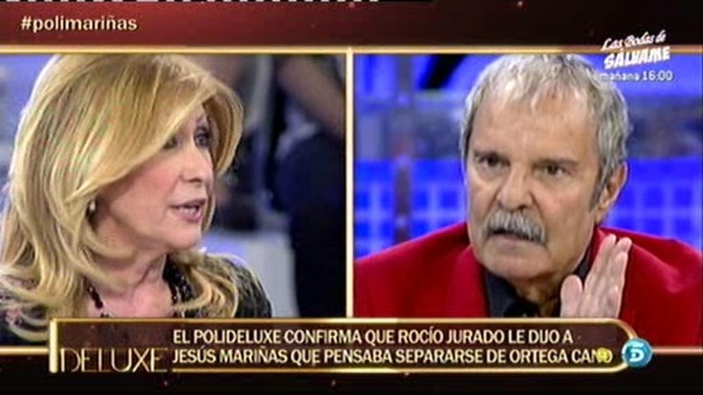 El 'poli-deluxe' confirma que Rocío Jurado le dijo a Mariñas que iba a separarse de Ortega