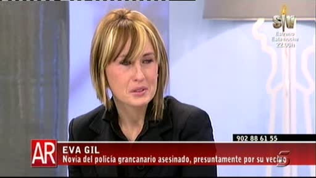 Eva Gil, novia del policía muerto