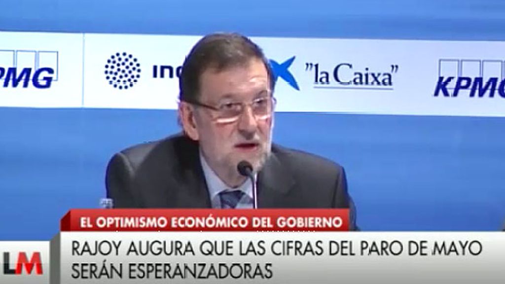 Rajoy afirma que las próximas cifras del paro serán "claramente esperanzadoras"