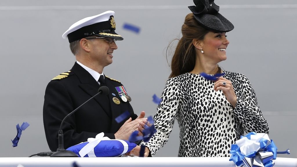 Kate Middleton, madrina de un buque antes de dar a luz