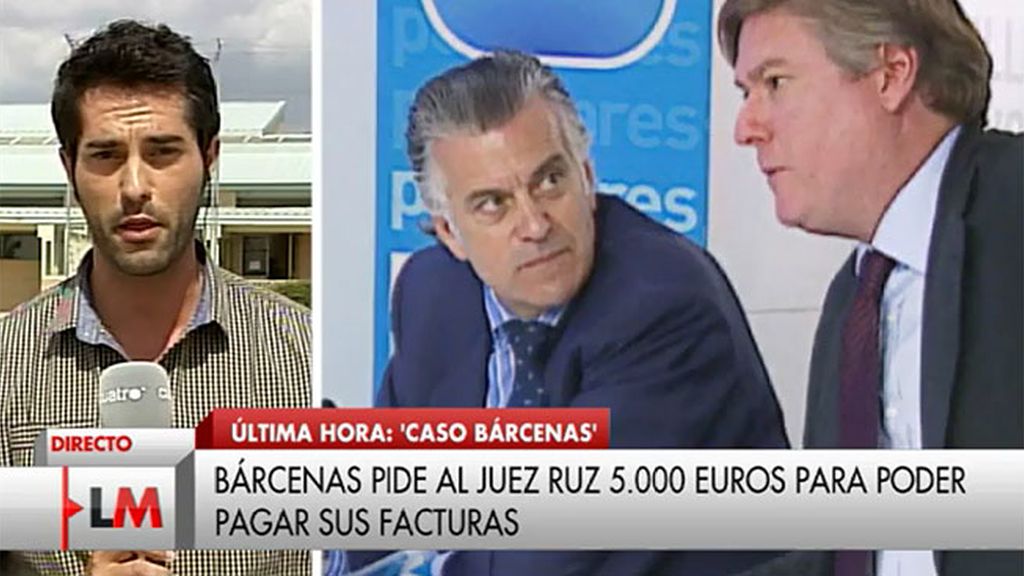 Luis Bárcenas pide al juez Ruz 5.000€ para pagar facturas