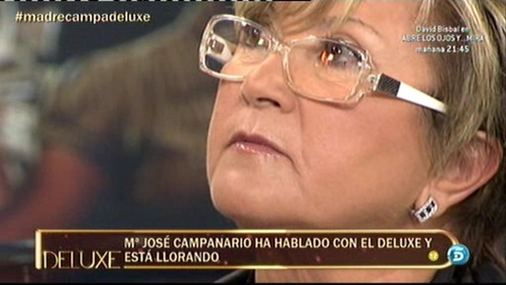 Mª José Campanario llora al ver a su madre en el programa