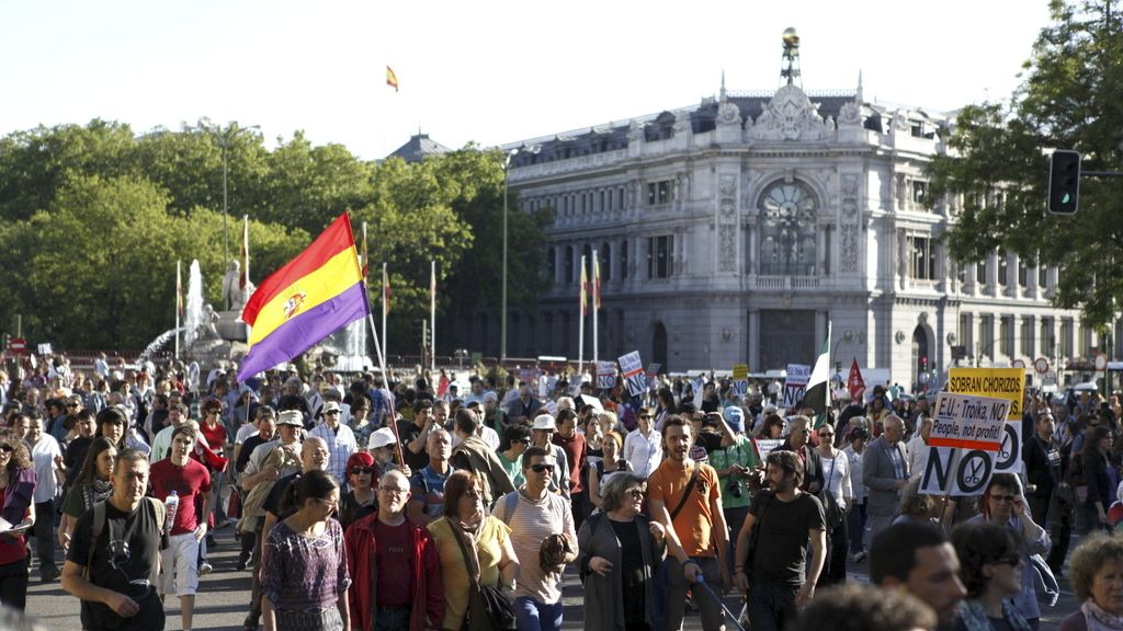 'Marea Ciudadana' en el centro de Madrid contra la Troika