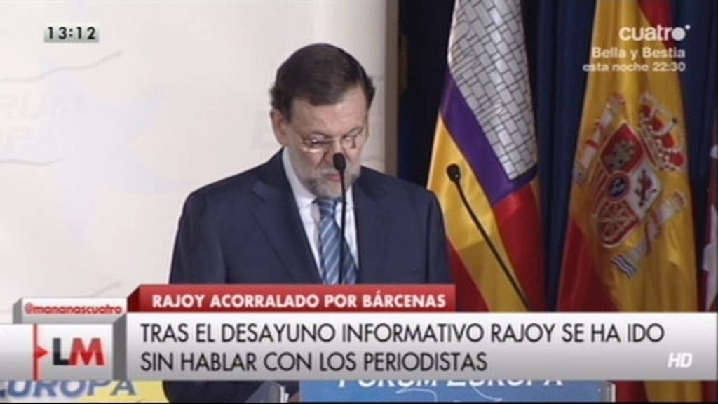 Rajoy se ‘escapa’ de las preguntas sobre Bárcenas