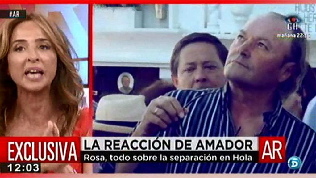 Amador Mohedano: "No le he puesto  la mano encima a Rosa"