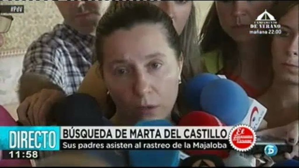 Eva Casanueva asiste por primera vez a la búsqueda del cuerpo de Marta